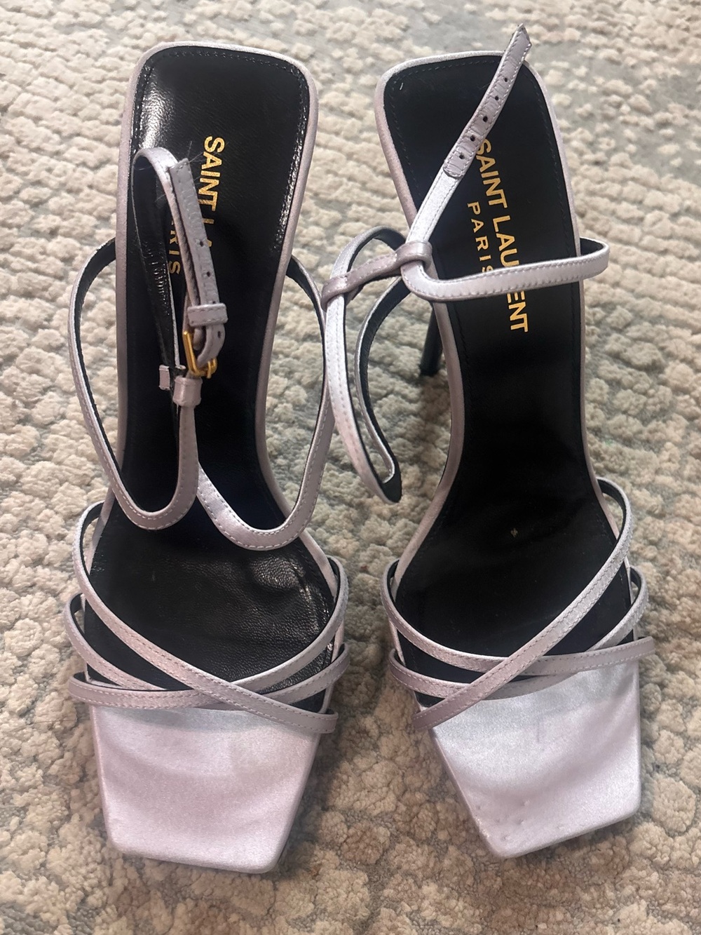 Saint Laurent lilac Strappy High Heel Sandals Womens 37